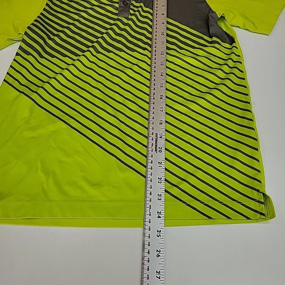 Nike Golf Tour Performance Dri Fit Polo Men's L Lime Grey‎ Activewear Athleisure